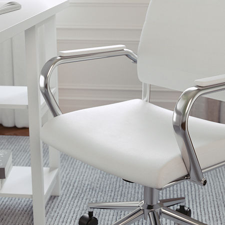 Martha Stewart PIPER 360° Office Chair, One Size, White