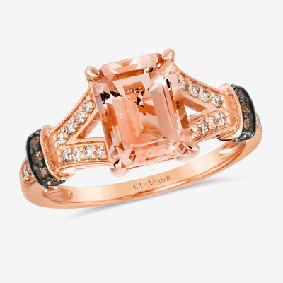 Le Vian Grand Sample Sale®  Ring featuring 1 ¾ cts. Peach Morganite™, 1/6 cts. Nude Diamonds™, 1/15 cts. Chocolate Diamonds® set in 14K Strawberry Gold®