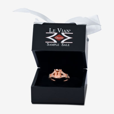 Le Vian Grand Sample Sale®  Ring featuring 1 ¾ cts. Peach Morganite™, 1/6 cts. Nude Diamonds™, 1/15 cts. Chocolate Diamonds® set in 14K Strawberry Gold®