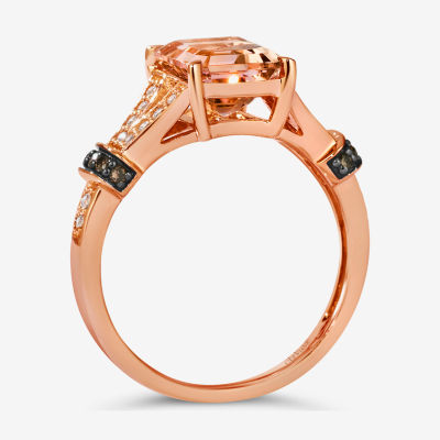 Le Vian Grand Sample Sale®  Ring featuring 1 ¾ cts. Peach Morganite™, 1/6 cts. Nude Diamonds™, 1/15 cts. Chocolate Diamonds® set in 14K Strawberry Gold®