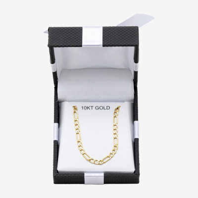 10K Yellow Gold 2.9mm 20-22" Semi-Solid Figaro Chain