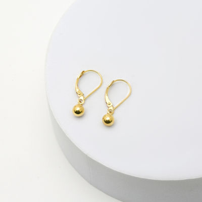 14K Gold Ball Drop Earrings