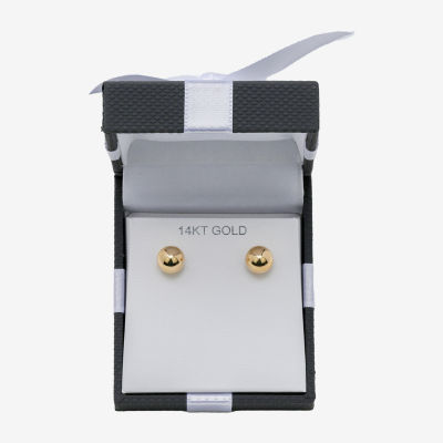 14K Gold Ball Stud Earrings