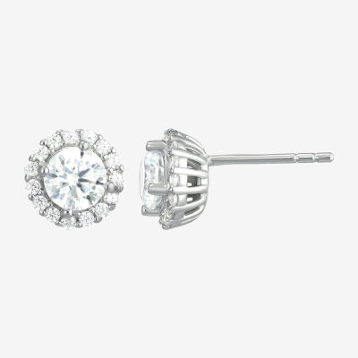 DiamonArt® 4 CT. T.W. White Cubic Zirconia Sterling Silver Round Earring Set