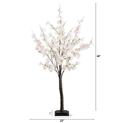Nearly Natural 4ft. Pink Lighted Cherry Blossom Indoor Artificial Tree
