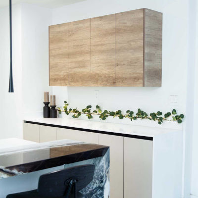 Nearly Natural 6.5ft. Green Lighted Eucalyptus Indoor Garland