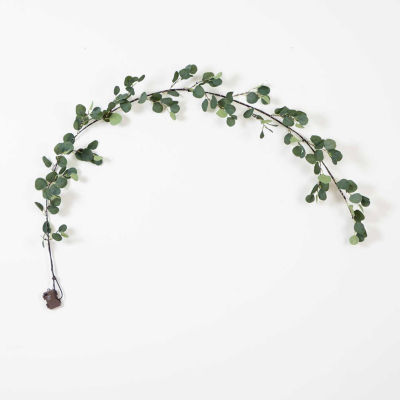 Nearly Natural 6.5ft. Green Lighted Eucalyptus Indoor Garland