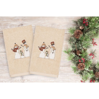 Linum Home Textiles Christmas Snow Family 2-pc. Hand Towels