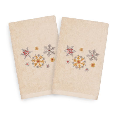 Linum Home Textiles Christmas Snowfall 2-pc. Hand Towel