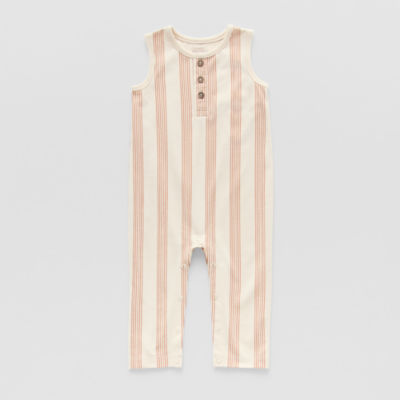 Okie Dokie Baby Boys Crew Neck Sleeveless Jumpsuit