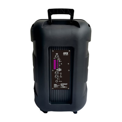 QFX 12" Bluetooth Rechargeable Speaker with Stand, LED Lights ,Wired Microphone ,Remote Control