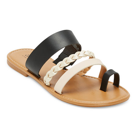  -a.n.a Womens Multi Band Flat Sandals