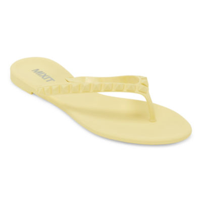 Mixit Womens Flip-Flops, Color: Pastel Yellow - JCPenney