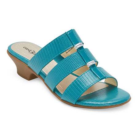 Vintage Sandals | Wedges, Espadrilles – 30s, 40s, 50s, 60s, 70s east 5th Womens Elsie Heeled Sandals 5 12 Medium Blue $16.24 AT vintagedancer.com