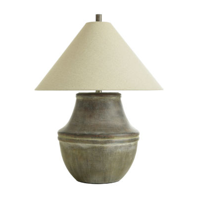 Collective Design By Stylecraft Large Pottery Coolie Shade Table Lamp ...