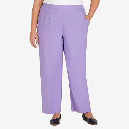  Alfred Dunner Picture Perfect Womens Straight Pull-On Pants