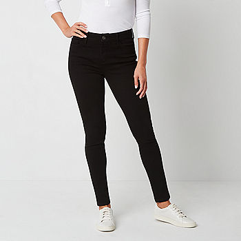 St. John\'s Bay - Tall Skinny Fit Fabric Rise Stretch Secretly Slender Jean JCPenney - Mid Womens