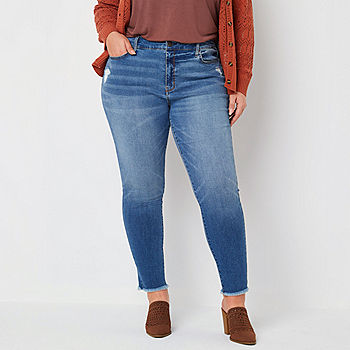 a.n.a - Plus Juniper Color: High Womens JCPenney Fit Jean, Skinny - Rise Jegging Med