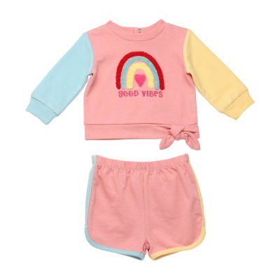 BWA by Baby Starters Baby Girls 2pc. Short Set, Color Pink JCPenney