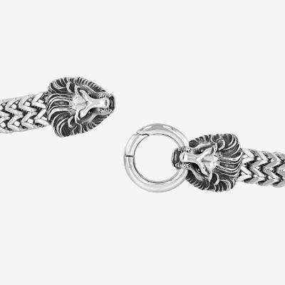 Mens Stainless Steel Solid 9 Inch Link Bracelet