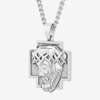 Mens Stainless Steel Pendant Necklace