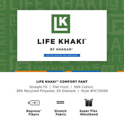 Haggar® LIFE KHAKI™ Straight Fit Comfort Chino