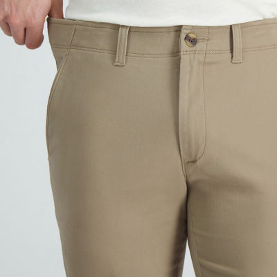 Haggar Life Khaki Chino Mens Comfort Waistband Slim Fit Flat Front Pant