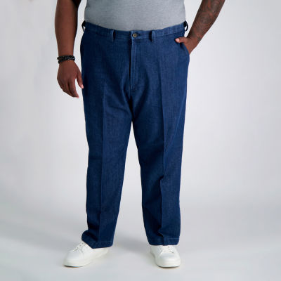 Haggar® Mens Big and Tall Classic Fit Flat Front Denim Pant