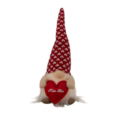 Northlight 13in Lighted Boy With Kiss Me Heart Valentines Day Gnome