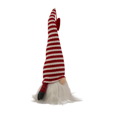 Northlight 13.5in Led Lighted Red And White Striped Hat Valentines Day Gnome