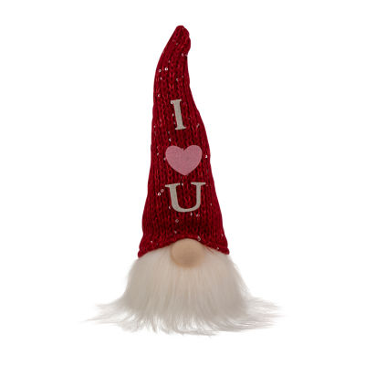 Northlight 11.5in Knitted 'I Heart You' Hat Led Lighted Valentines Day Gnome