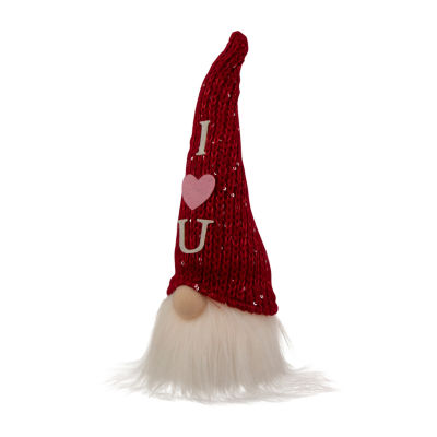 Northlight 11.5in Knitted 'I Heart You' Hat Led Lighted Valentines Day Gnome