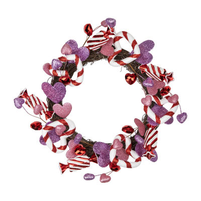 Northlight 16in And Candies And Hearts Valentine'S Day Indoor Outdoor Wreath