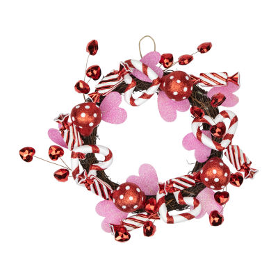 Northlight 16in Red And White Candies And Hearts Valentine'S Day Wreath