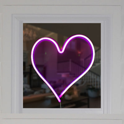 Northlight 13.5in Pink Heart Led Neon Style Valentine'S Day Wall Sign