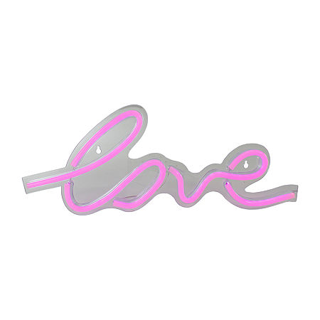 Northlight 18in Pink Led Lighted 'Love' Neon Style Valentine'S Day Wall Sign, One Size, Pink