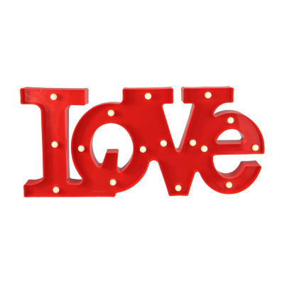 Northlight 20in Red 'Love' Led Valentine'S Day Marquee Wall Sign