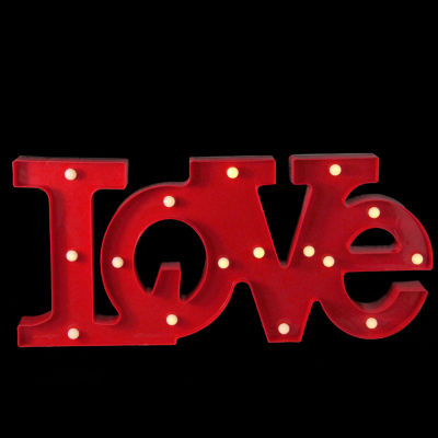 Northlight 20in Red 'Love' Led Valentine'S Day Marquee Wall Sign