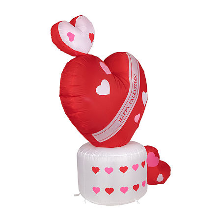 Northlight 5ft Rotating Heart Lighted Valentines Day Outdoor Inflatable, One Size, Red