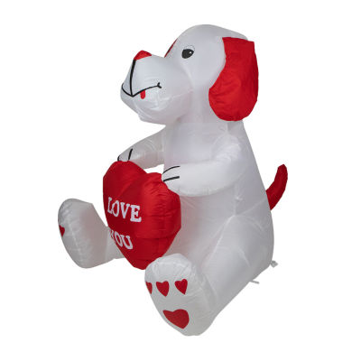 Northlight 4ft Day Doggie Lighted Valentines Day Outdoor Inflatable