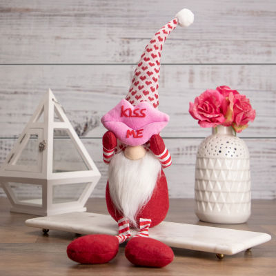 Northlight 23in Sitting Kiss Me Lips Valentines Day Gnome