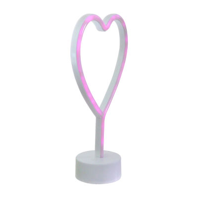 Northlight 11.5in Pink Heart Led Neon Style Lighted Valentines Day Tabletop Decor