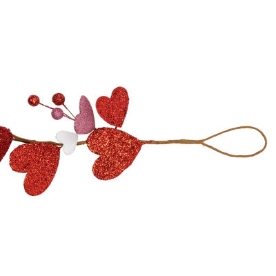 Northlight 6ft Red And Pink Hearts Christmas Indoor Garland