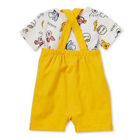 Disney Baby Boys 2-pc. Winnie The Pooh Shortall Set, 6-9 Months, Yellow