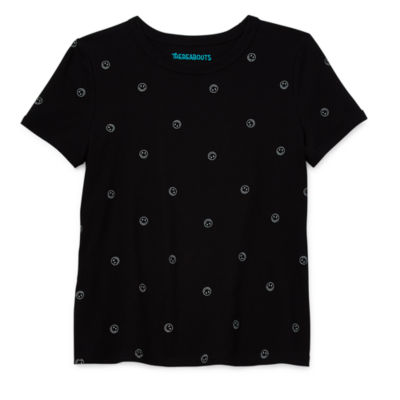 Thereabouts Little & Big Kid Girls Crew Neck Short Sleeve Regular Fit Graphic T-Shirt