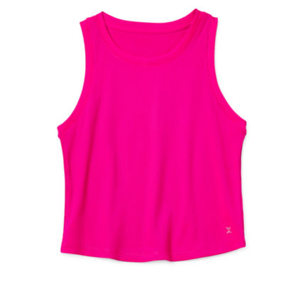 Xersion Little & Big Girls Ribbed Round Neck Tank Top