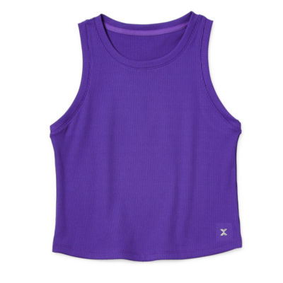 Xersion Little & Big Girls Ribbed Round Neck Tank Top