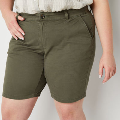 A.n.a Womens Mid Rise 10 Chino Short Plus MainPlace Mall