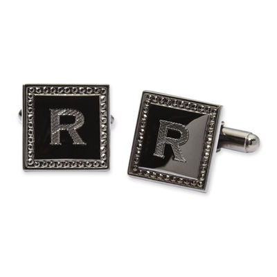 Personalized Square Gun Metal Cuff Links