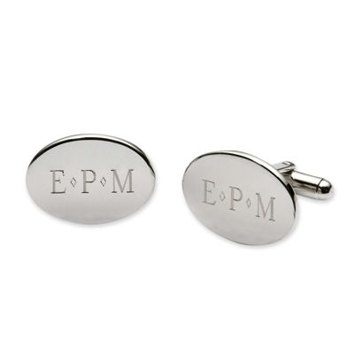 Personalized Oval Cuff Links